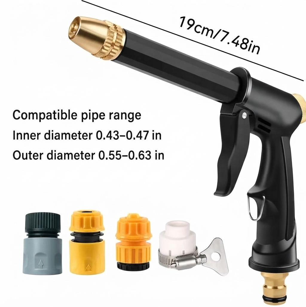 đĻ Portable High-Pressure Sprayer â Adjustable Nozzle for Car & Garden