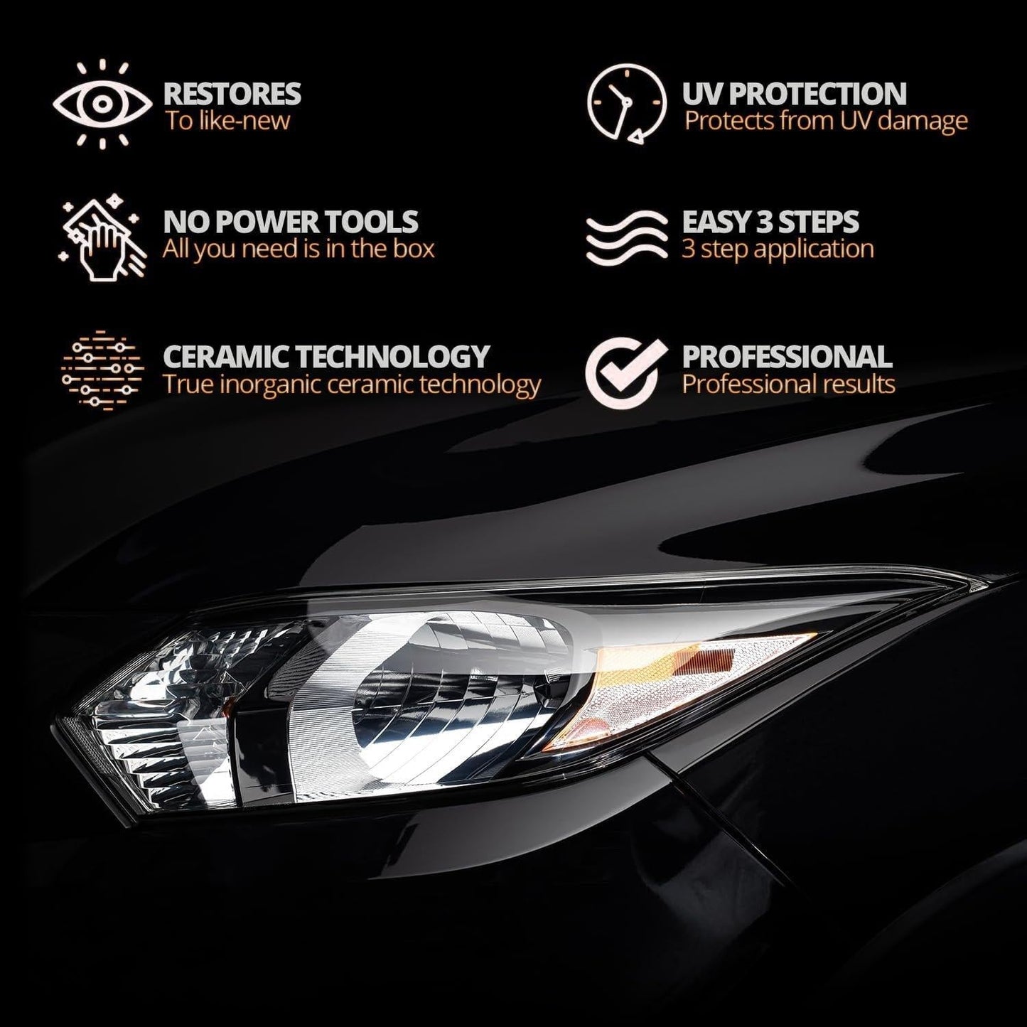 🚘Automotive Headlamp Restoration Fluid Kit