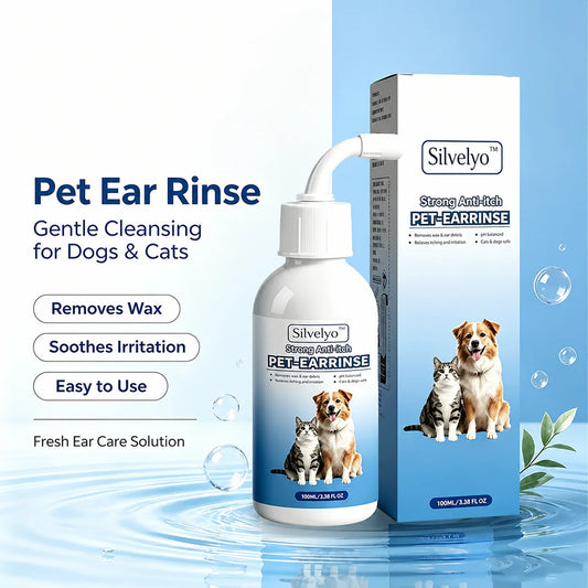 Silvelyo™ Pet Ear Wash | Odor-Free Cleaning for Dogs & Cats🐾
