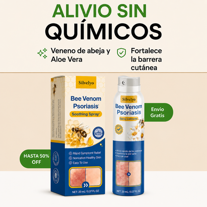 Silvelyo™ Bee Venom Spray 2x1: Alivio inmediato para piel sensible con Psoriasis.
