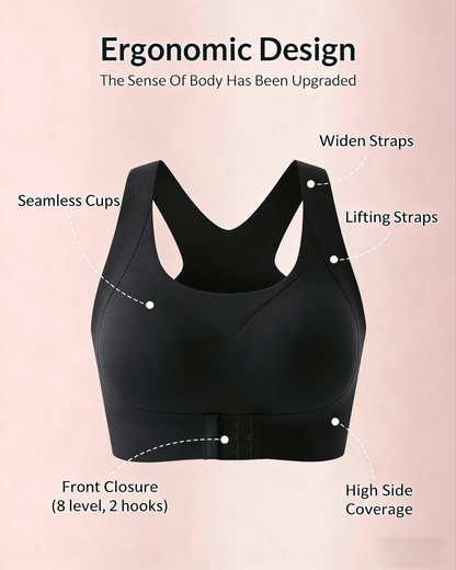 🔥 LAST DAY! 50% OFF Front Closure Cross-Back Wireless Posture Bra
