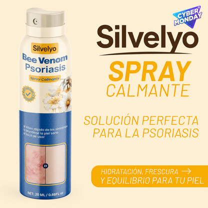Silvelyo™ Bee Venom Spray 2x1: Alivio inmediato para piel sensible con Psoriasis.