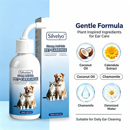 Silvelyo™ Pet Ear Wash | Odor-Free Cleaning for Dogs & Cats🐾