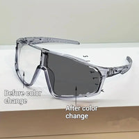 Transparent gray frame [discoloration gray]+Free glasses case