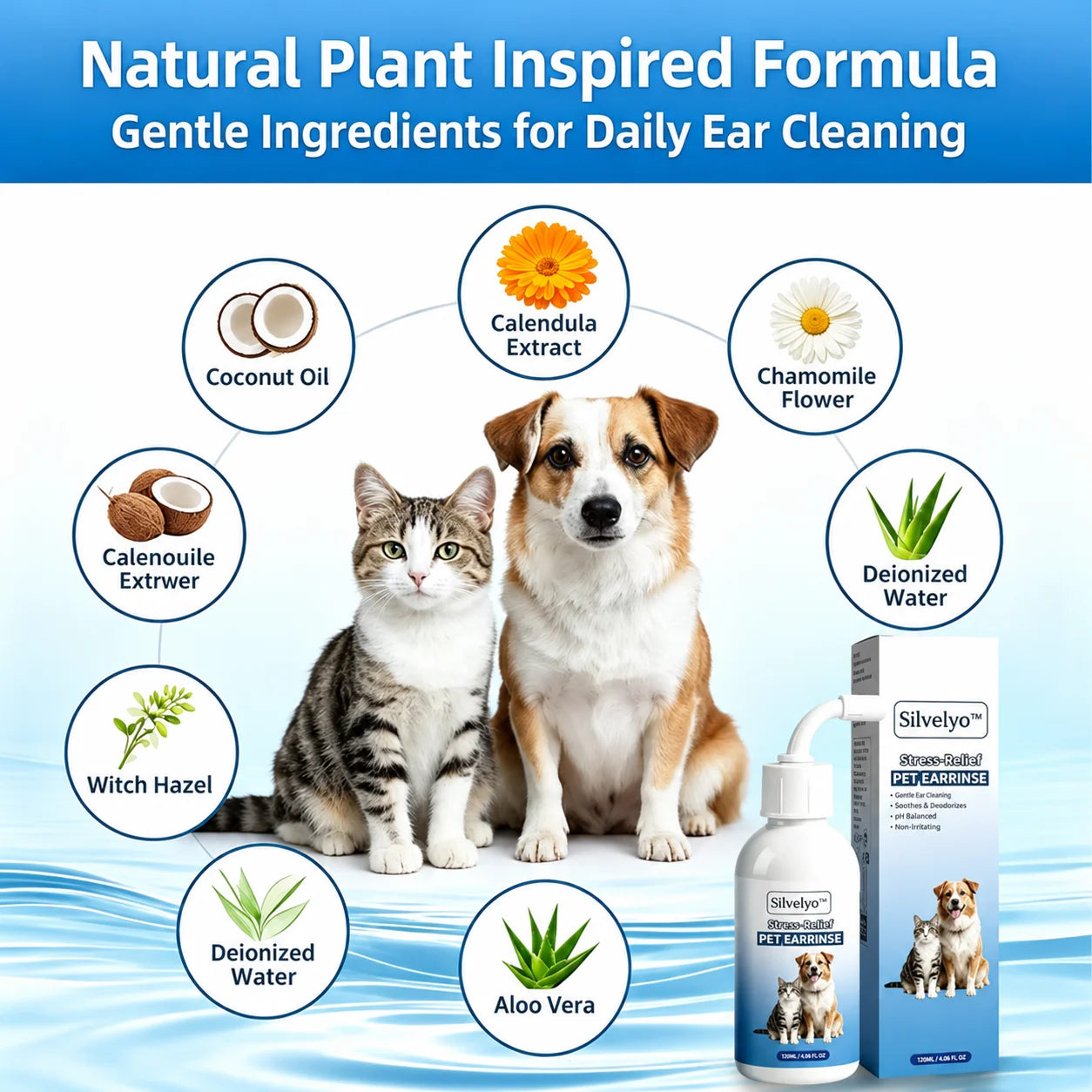 Silvelyo™ Pet Ear Wash | Odor-Free Cleaning for Dogs & Cats🐾