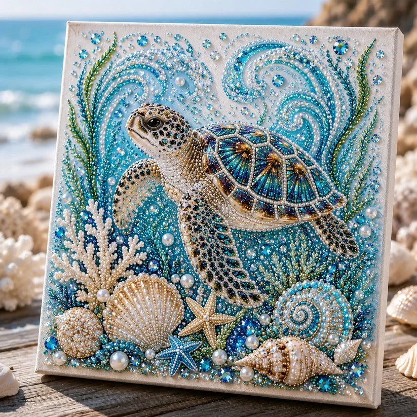 🔥 49% OFF 🌊✨ Ocean Theme Pearl Art DIY Kit
