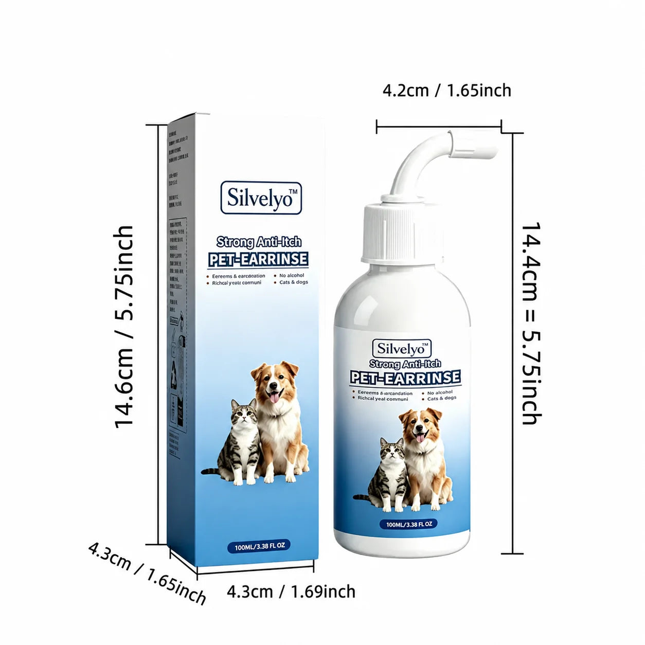 Silvelyo™ Pet Ear Wash | Odor-Free Cleaning for Dogs & Cats🐾