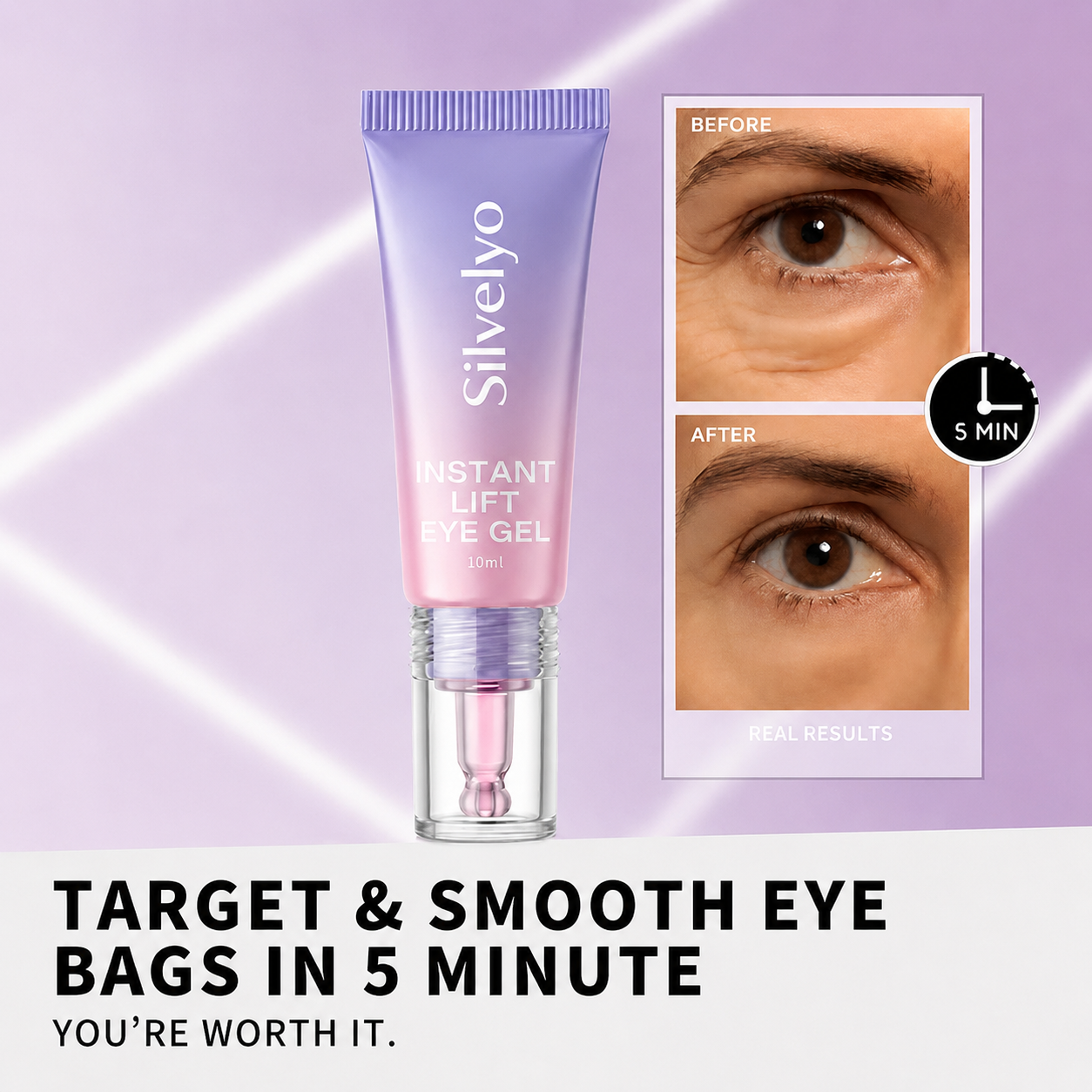 Silvelyo Eye Bag Instant Eraser, Tightens, Firms, & Blurs Wrinkles