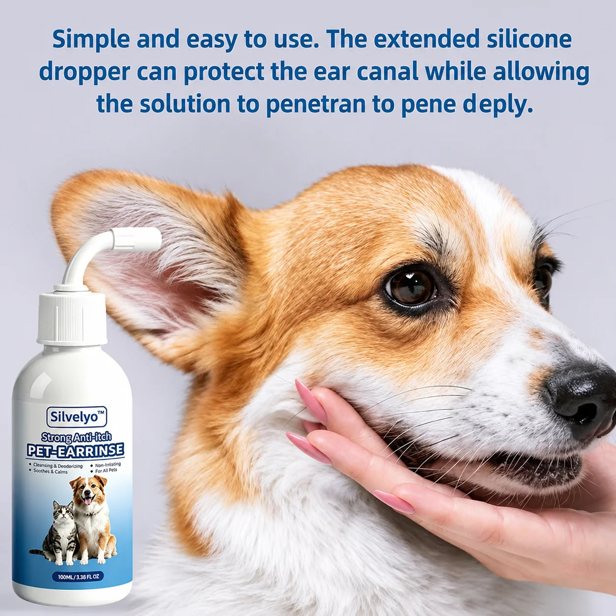 Silvelyo™ Pet Ear Wash | Odor-Free Cleaning for Dogs & Cats🐾