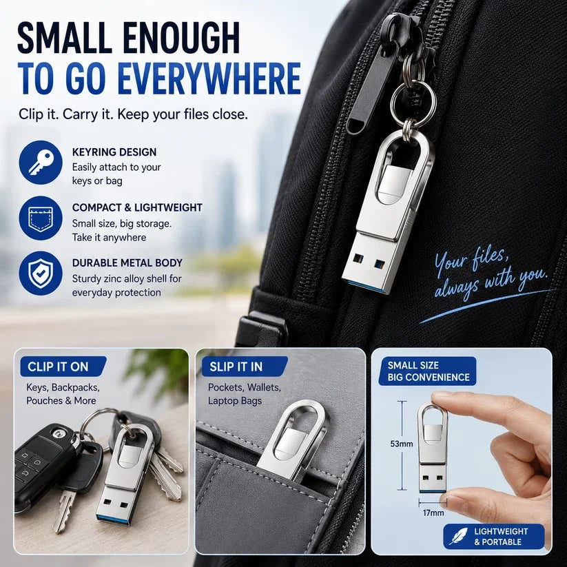 📱 3-in-1 USB Flash Drive – Free Up Space & Move Files Fast