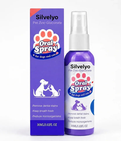Silvelyo™ Advanced Pet Oral Spray | Fresher Breath, Plaque Biofilm & Gum Care — No Brushing