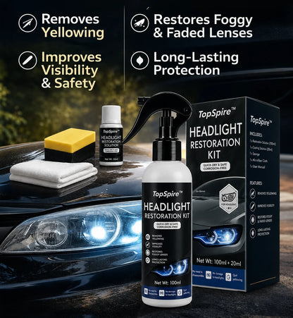🚘Automotive Headlamp Restoration Fluid Kit